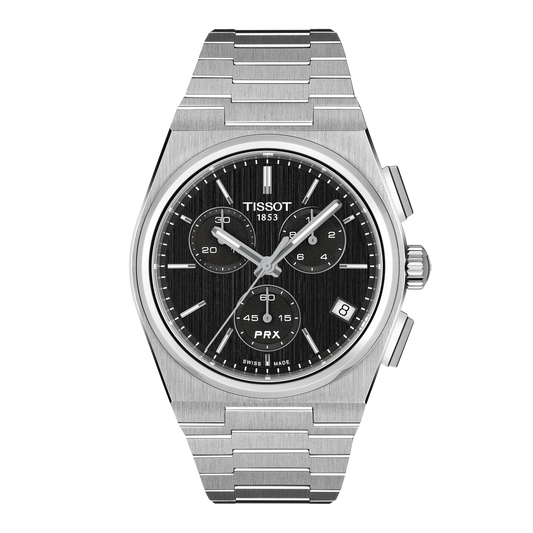 Tissot PRX 41mm Chronograph T137.417.11.051.00 Black Dial Stainless Steel Quartz — official product image
