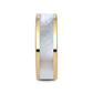 GRACE Gold-Plated Tungsten Wedding Band with White Abalone Inlay - 8mm