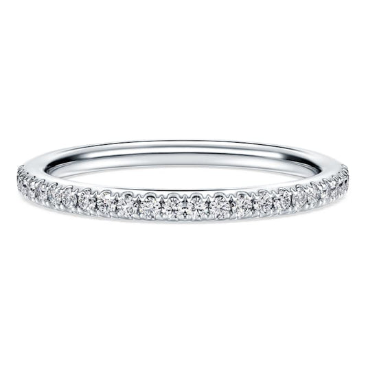 Eternity band ring Lab-grown diamonds 0.2 ct tw, Round shape, 14K white gold