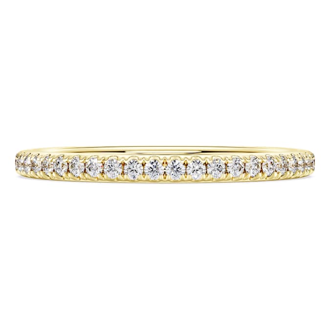 Eternity band ring Lab-grown diamonds 0.2 ct tw, Round shape, 14K yellow gold