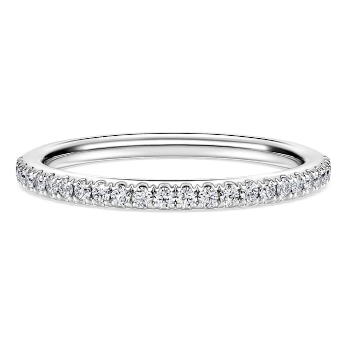 Eternity band ring Lab-grown diamonds 0.2 ct tw, Round shape, Sterling silver