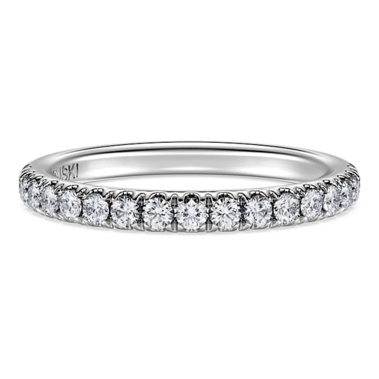 Eternity band ring Lab-grown diamonds 0.4 ct tw, Round shape, 14K white gold
