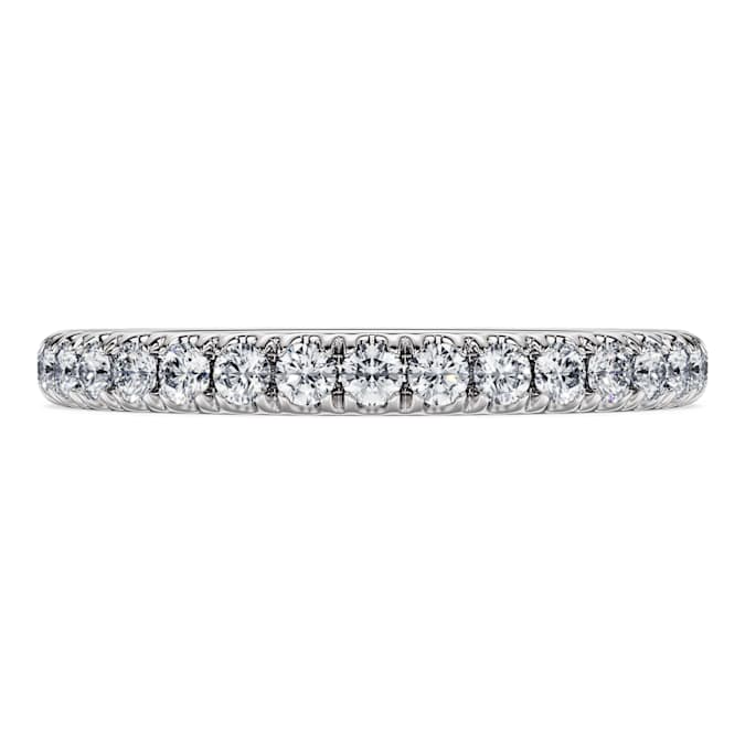 Eternity band ring Lab-grown diamonds 0.4 ct tw, Round shape, 14K white gold