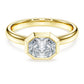 Eternity bezel ring Lab-grown diamonds 1.0 ct tw, Octagon shape, 14K yellow gold