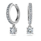 Eternity drop earrings Lab-grown diamonds 0.7 ct tw, Round shape, 14K white gold