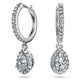 Eternity drop earrings Lab-grown diamonds 1.25 ct tw, Mixed shapes, 14K white gold