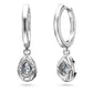 Eternity drop earrings Lab-grown diamonds 1.25 ct tw, Mixed shapes, 14K white gold