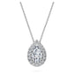Eternity halo solitaire pendant Lab-grown diamonds 1 ct tw, Pear shape, 14K white gold