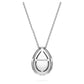 Eternity halo solitaire pendant Lab-grown diamonds 1 ct tw, Pear shape, 14K white gold