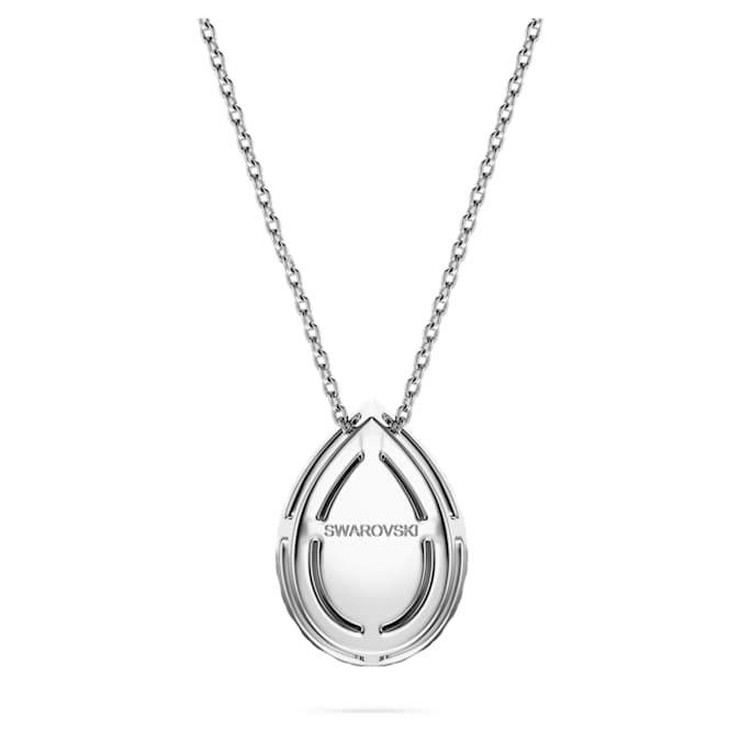 Eternity halo solitaire pendant Lab-grown diamonds 1 ct tw, Pear shape, 14K white gold