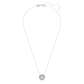 Eternity halo solitaire pendant Lab-grown diamonds 2 ct tw, Round shape, 14K white gold
