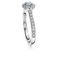 Eternity halo solitaire ring Lab-grown diamonds 0.45 ct tw, Round shape, Sterling silver