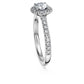 Eternity halo solitaire ring Lab-grown diamonds 0.8 ct tw, Round shape, 14K white gold