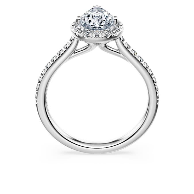 Eternity halo solitaire ring Lab-grown diamonds 1.3 ct tw, Mixed shapes, 14K white gold