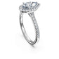 Eternity halo solitaire ring Lab-grown diamonds 1.3 ct tw, Mixed shapes, 14K white gold