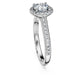 Eternity halo solitaire ring Lab-grown diamonds 1.33 ct tw, Round shape, 14K white gold