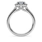 Eternity halo solitaire ring Lab-grown diamonds 1.33 ct tw, Round shape, 14K white gold
