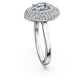 Eternity halo solitaire ring Lab-grown diamonds 1.5 ct tw, Mixed shapes, 14K white gold
