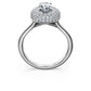 Eternity halo solitaire ring Lab-grown diamonds 1.5 ct tw, Mixed shapes, 14K white gold