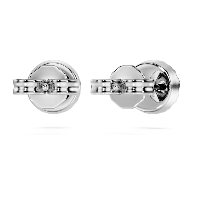 Eternity halo stud earrings Lab-grown diamonds 0.45 ct tw, Round shape, Sterling silver