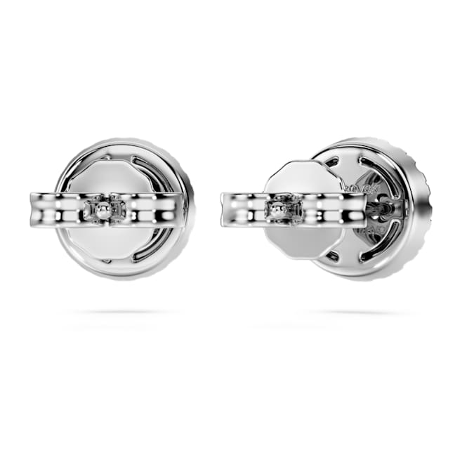 Eternity halo stud earrings Lab-grown diamonds 0.75 ct tw, Round shape, 14K white gold