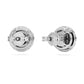 Eternity halo stud earrings Lab-grown diamonds 2 ct tw, Round shape, 14K white gold