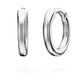 Eternity hoop earrings Lab-grown diamonds 0.1 ct tw, Round shape, Small, 14K white gold