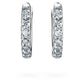 Eternity hoop earrings Lab-grown diamonds 0.1 ct tw, Round shape, Small, 14K white gold