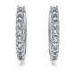 Eternity hoop earrings Lab-grown diamonds 0.5 ct tw, Round shape, Large, 14K white gold