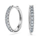 Eternity hoop earrings Lab-grown diamonds 0.5 ct tw, Round shape, Sterling silver