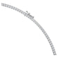 Eternity necklace Lab-grown diamonds 7 ct tw, Round shape, 14K white gold