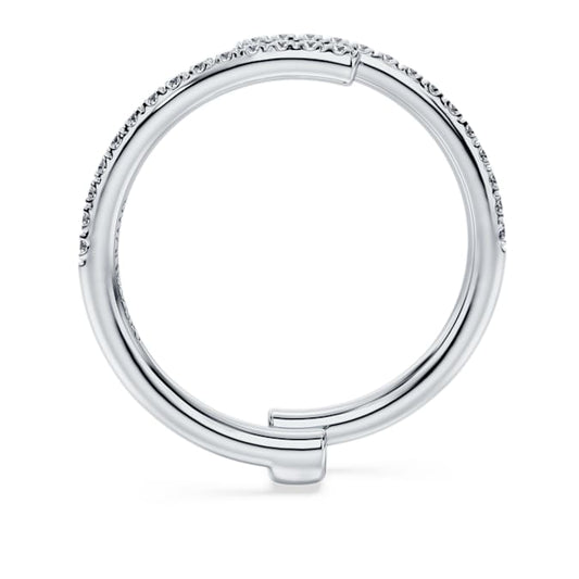 Eternity open band ring Lab-grown diamonds 0.2 ct tw, Round shape, 14K white gold