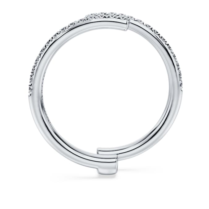 Eternity open band ring Lab-grown diamonds 0.2 ct tw, Round shape, 14K white gold