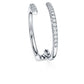 Eternity open band ring Lab-grown diamonds 0.2 ct tw, Round shape, 14K white gold