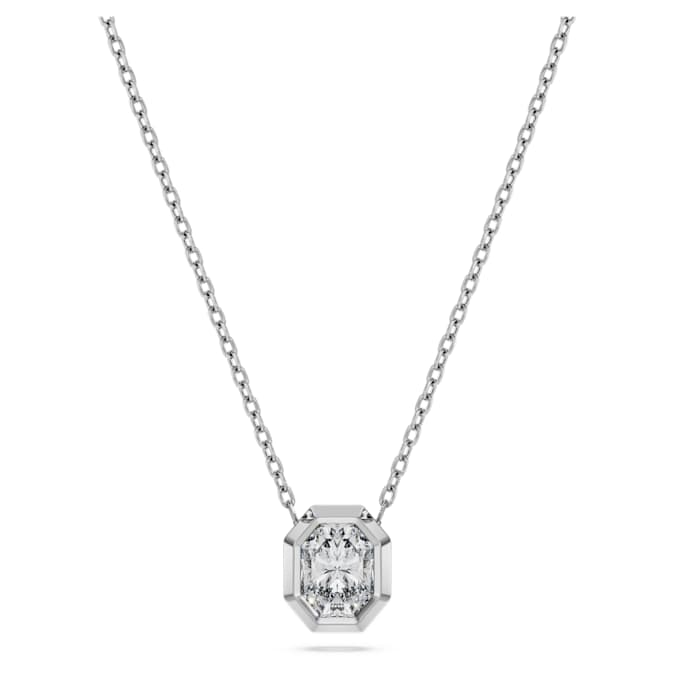 Eternity pendant Lab-grown diamonds 0.5 ct tw, Octagon shape, 14K white gold