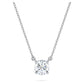 Eternity solitaire pendant Lab-grown diamonds 0.5 ct tw, Round shape, 14K white gold