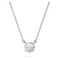 Eternity solitaire pendant Lab-grown diamonds 0.5 ct tw, Round shape, 14K white gold