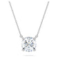Eternity solitaire pendant Lab-grown diamonds 2 ct tw, Round shape, 14K white gold