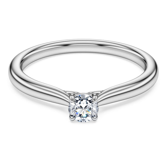 Eternity solitaire ring Lab-grown diamonds 0.25 ct tw, Round shape, Sterling silver