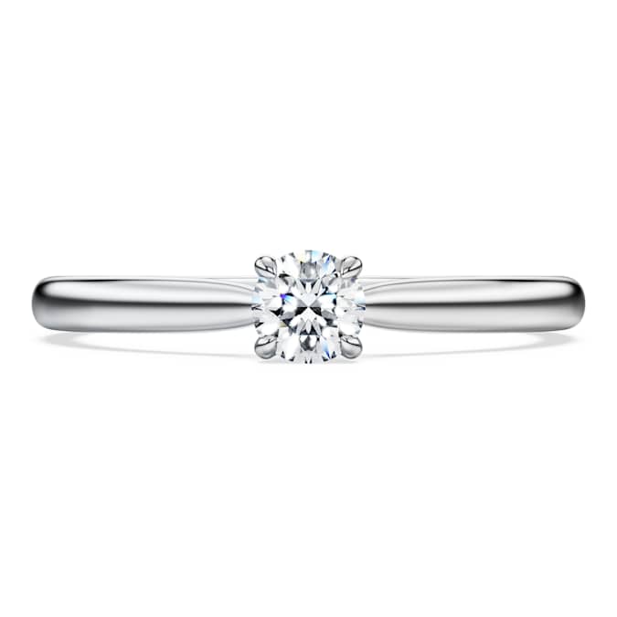 Eternity solitaire ring Lab-grown diamonds 0.25 ct tw, Round shape, Sterling silver