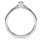 Eternity solitaire ring Lab-grown diamonds 0.25 ct tw, Round shape, Sterling silver