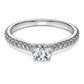 Eternity solitaire ring Lab-grown diamonds 0.7 ct tw, Round shape, 14K white gold