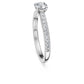 Eternity solitaire ring Lab-grown diamonds 0.7 ct tw, Round shape, 14K white gold