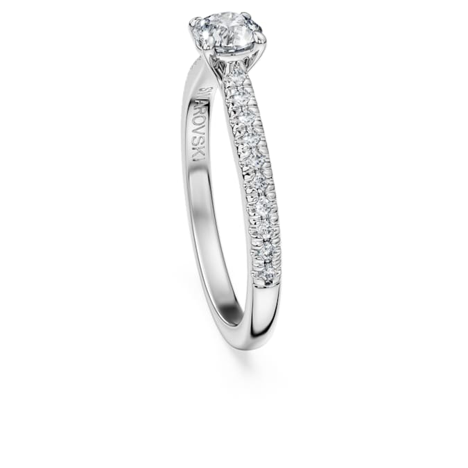 Eternity solitaire ring Lab-grown diamonds 0.7 ct tw, Round shape, 14K white gold