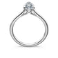 Eternity solitaire ring Lab-grown diamonds 1 ct tw, Pear shape, 14K white gold