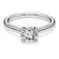 Eternity solitaire ring Lab-grown diamonds 1 ct tw, Round shape, 14K white gold