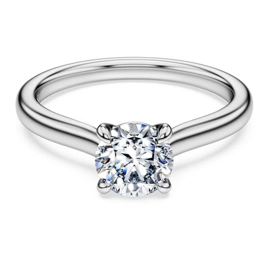 Eternity solitaire ring Lab-grown diamonds 1 ct tw, Round shape, 14K white gold