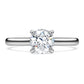 Eternity solitaire ring Lab-grown diamonds 1 ct tw, Round shape, 14K white gold