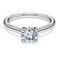 Eternity solitaire ring Lab-grown diamonds 1 ct tw, Round shape, 14K white gold