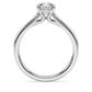Eternity solitaire ring Lab-grown diamonds 1 ct tw, Round shape, 14K white gold